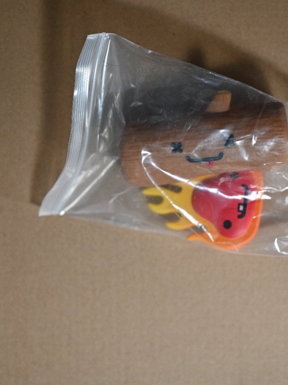 Kidrobot BFF Mini Figure Pair Travis Cain Log and Flame Campfire